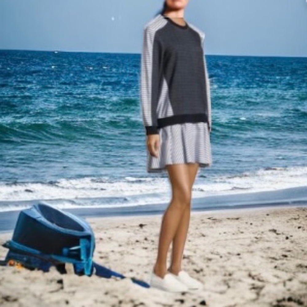 PROSE & POETRY TANNER striped nautical drop waist Dress NWOT size small